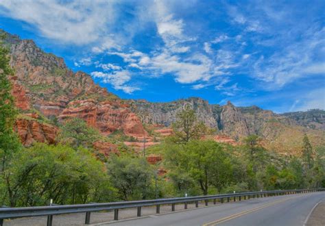 Gorgeous Drive State Route 89a In The Oak Creek Canyon On Coconino National Forest Sedona