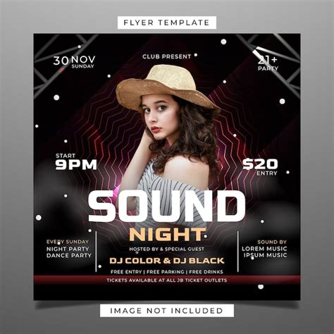 Premium Vector Music Club Party Flyer Template