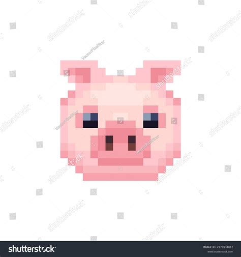 Pig Face Minecraft Pixel Art