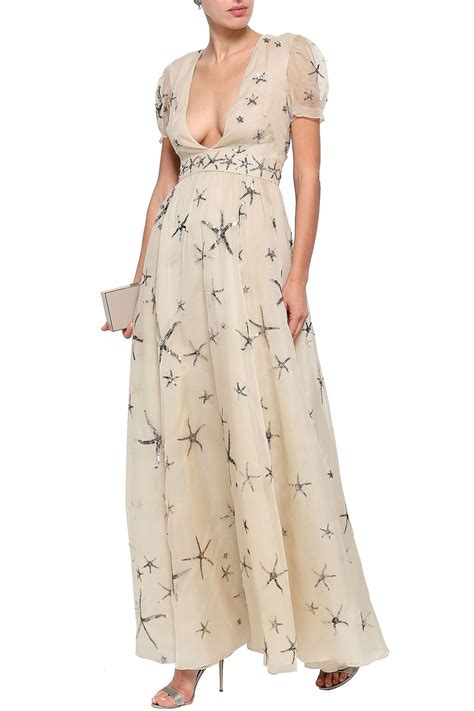 Valentino Garavani Sequin Embellished Silk Organza Gown The Outnet