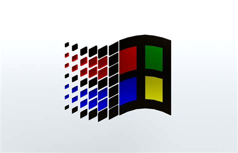 Windows 95 Logo V1 002 Free Vr Ar Low Poly 3d Model Cgtrader