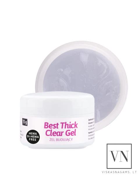 NTN BEST THICK CLEAR GEL Trifazis UV LED Gelis 15g