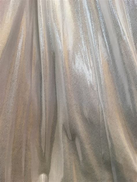 4 Way Stretch Mystique Metallic Spandex Fabric Silver Etsy