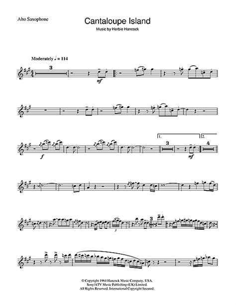 Herbie Hancock "Cantaloupe Island" Sheet Music Notes, Chords | Piano ...