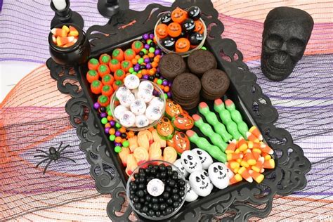 Eerily Easy Halloween Candy Charcuterie Board - Bullock's Buzz