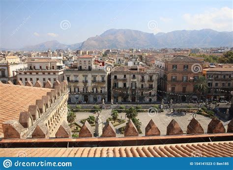 Vista Da Parte Superior Da Catedral De Palermo Sic Lia Italy Foto De