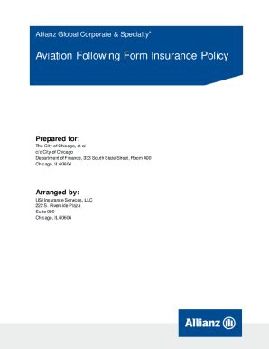 Fillable Online Allianz Global Corporate Specialty Aviation