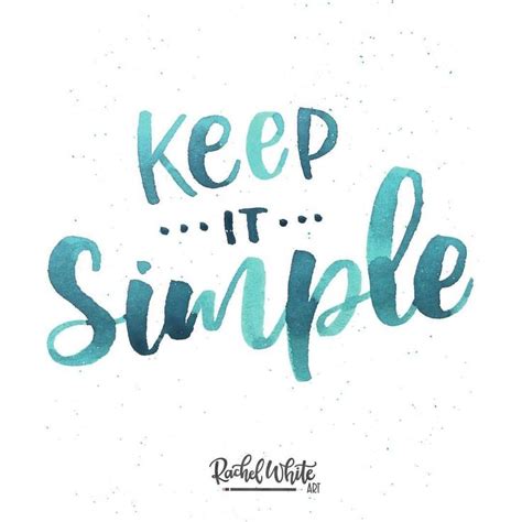 Keep It Simple Word Quote White Illustration Art In 2024 Handlettering Citaten Kalligrafie