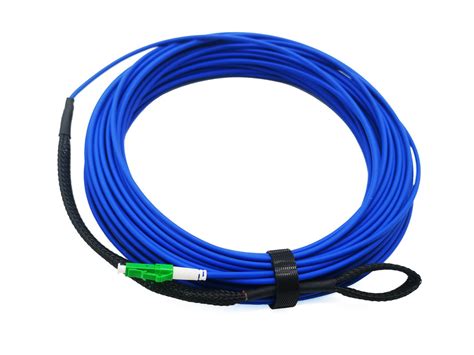 Pre Terminated Ftth Armoured Fiber Optic Patch Cord Lc Apc Ul V0 Flame Retardant