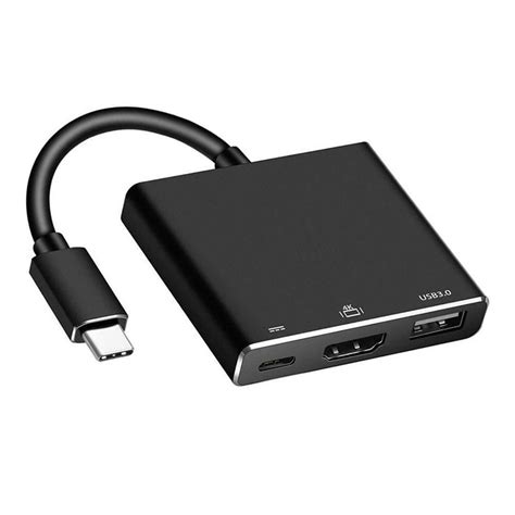 Type C Multi Port Adapter 4k Hdmi Usb 3 0 3 In 1 Hub Pd Charging For Laptop Pc Ebay