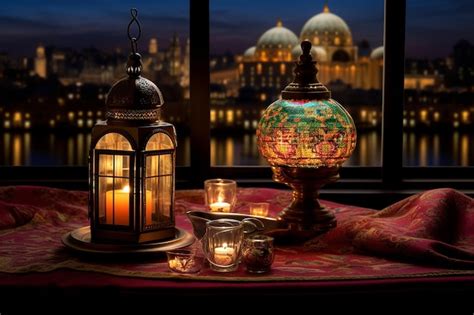 Premium Photo Artful Reflections Ramadan Night