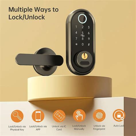 Suming Smart Front Door Lock With Handle Set Fingerprint Keyless Entry