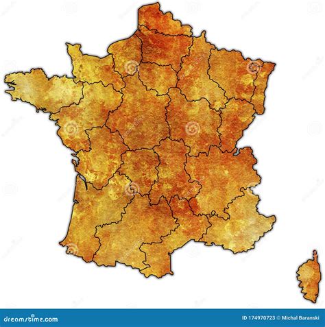 Verwaltungskarte Von Frankreich Stock Abbildung Illustration Von