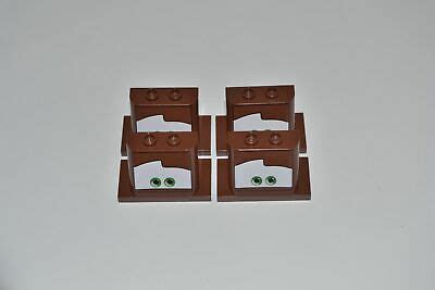 LEGO 4 X Windschutz Rotbraun Reddish Brown Windscreen 2x3x2 With Base