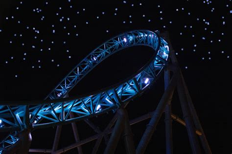 Roller Coaster At Night Free Stock Photo - Public Domain Pictures ...