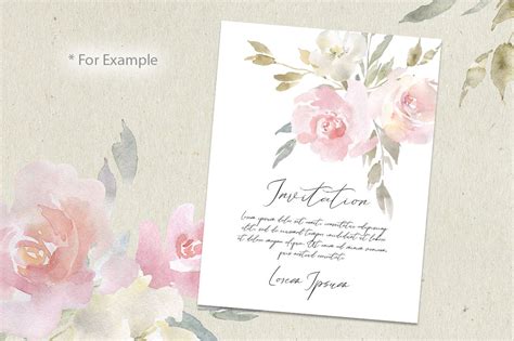 Blush Pink Watercolor Flower Bouquet By Watercolorflowers Thehungryjpeg