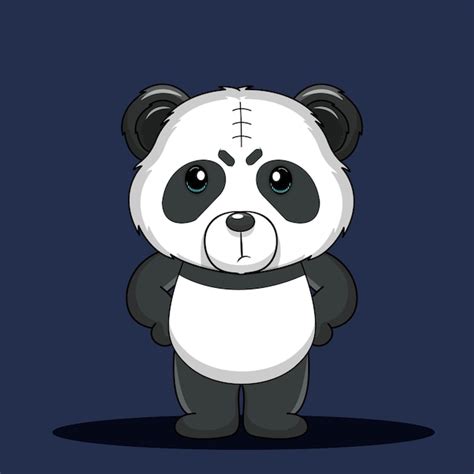 Vector lindo bebé caricatura panda icono vector Vector Gratis