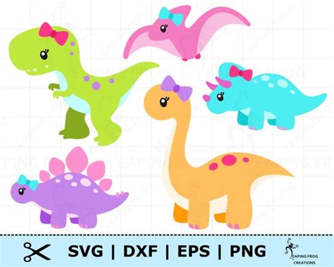 Girl Baby Dinosaur Svg