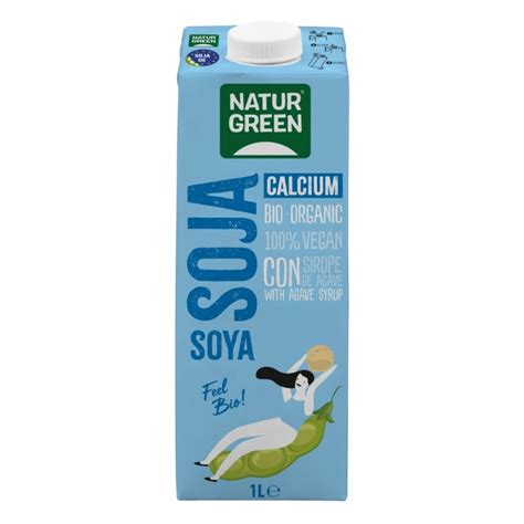 Bebida de Soja Calcio Bio 1 l Sem Glúten NaturGreen