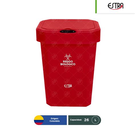 Bote De Basura Tapa Con Sensor Estrabins RPBI 26 L Regiobin