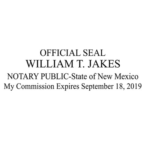 New Mexico Rectangle Notary Stamp State Seal Corp Connect