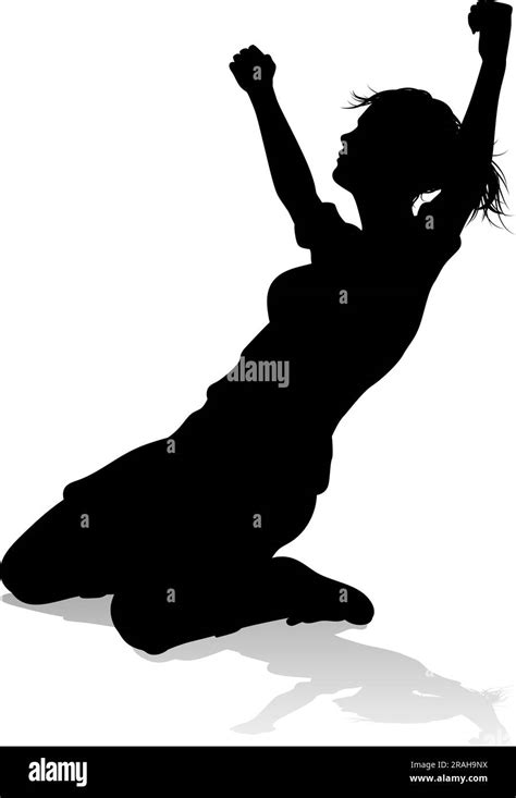 Female Soccer Football Player Woman Silhouette Stock Vector Image And Art