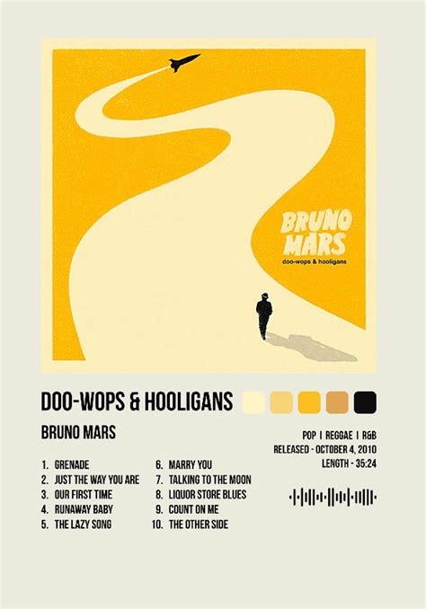 Bruno Mars Doo-wops & Hooligans Music Album Cover - Etsy