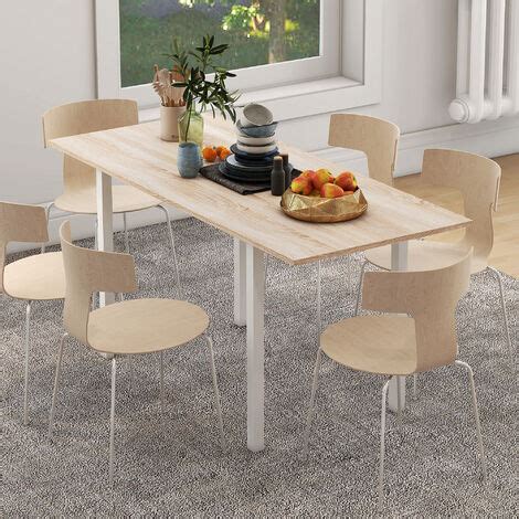 Homcom Mesa De Comedor Extensible Para Personas Mesa De Cocina