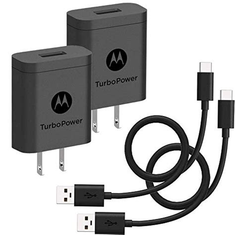 Paquete De 2 Cargadores Motorola Turbopower 18 Qc30 Con Largos Cables