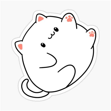 I Love Cat Cute Kawaii White Cat Sticker For Sale By Annisa Yuwanda White Cat Stickers