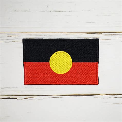 Australian Aboriginal Flag Full Patch For Vest Hat Jeans Iron On