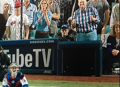 Look: Larry King, Mary Hart spotted behind home plate at Dodgers' World ...