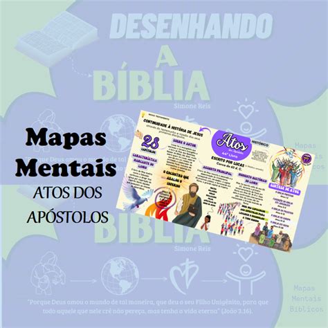 MAPA MENTAL BÍBLICO LIVRO ATOS DOS APÓSTOLOS SyReis Hotmart