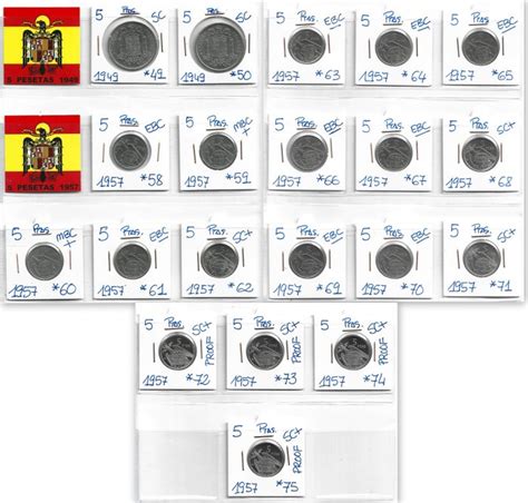 Spain Francisco Franco Colección Completa de 5 Pesetas Catawiki