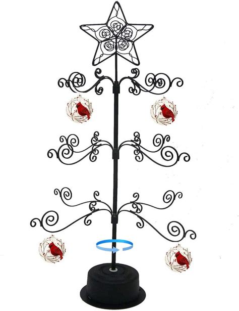 Buy HOHIYA Metal Ornament Display Tree Stand Christmas Rotating