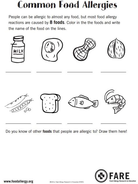 FARE | Food Allergy Research & Education on Twitter: "New resource available! Coloring sheet for ...