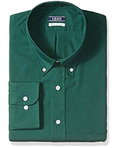 Lyst Izod Big Fit Dress Shirts Stretch Check Big And Tall In Green