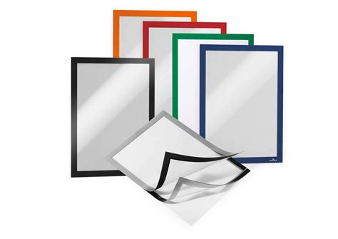 Durable DURAFRAME Self Adhesive Magnetic Signage Frame 10 Pack A4