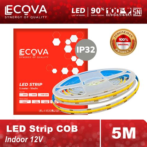 Jual Ecova Lampu Led Strip Cob V Panjang Meter Ip Indoor Terang