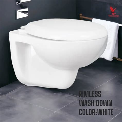 Ceramic Commode Wall Mount Wall Hung Western Toilet Commode Water