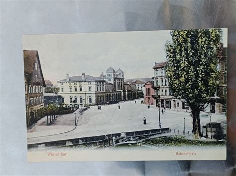 Alte PK Winterthur Bahnhofplatz Gelaufen 1910 Kaufen Auf Ricardo