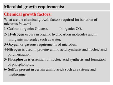 Ppt Microbial Growth Requirements Powerpoint Presentation Free