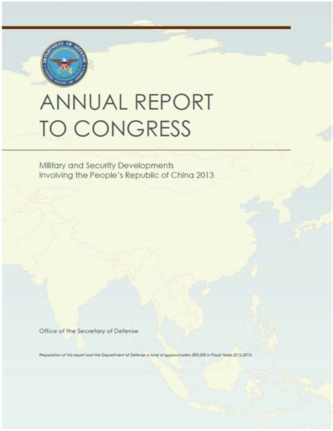 Annual Report To Congress Military And Security Developments Involving