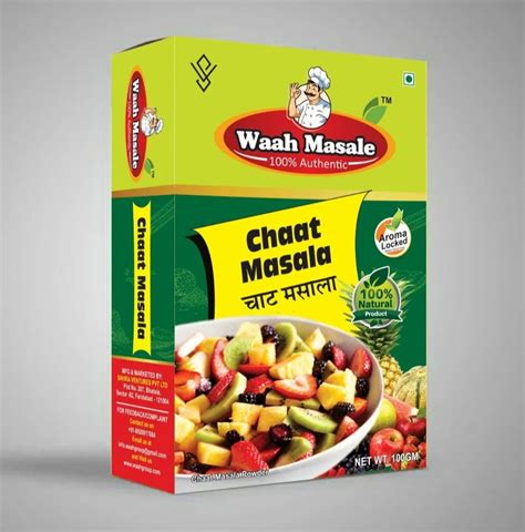 100gm Waah Masale Chaat Masala Powder At Rs 25box Chaat Masala In