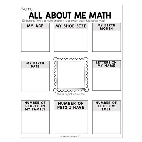 Back To School Bonus Pack Getting To Know Each Other All About Me Math Lucky Little Learners