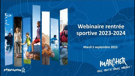 Webinaire FFRandonnée Rentrée sportive des clubs 2023 2024 YouTube