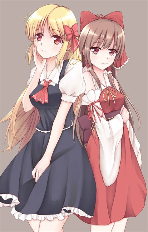 Safebooru 2girls Adapted Costume Alternate Hair Length Alternate Hairstyle Blonde Hair Bow