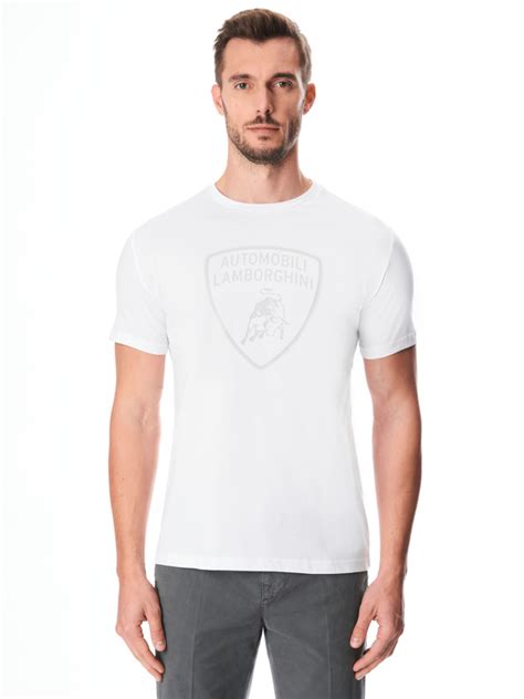 Automobili Lamborghini Iconic Big Shield Crew Neck T Shirt