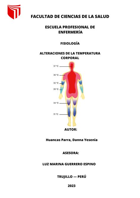 Alteraciones De La Temperatura Corporal Facultad De Ciencias De La