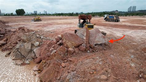 Ultimately Land Reclamation Construction Operation Bulldozer Pushing